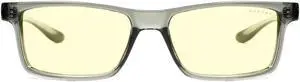 Gunnar Vertex Reading Glasses, Eyewear with +3.0 Lens Power, Grey Crystal Frames, Amber Lens, 65% Blue Light and 100% UV Protection, VER-06701-3.0