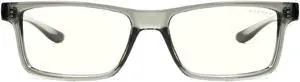 Gunnar Vertex Reading Glasses, Eyewear with +3.0 Lens Power, Grey Crystal Frames, Clear Lens, 35% Blue Light and 100% UV Protection, VER-06709-3.0
