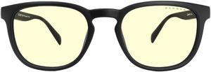 GUNNAR OAKLAND Computer Glasses Onyx Frame (Amber Lens) Tint 65% Blue Light & 100% UV Protection, OAK-00101