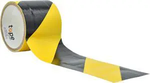 WOD DTCZT Floor Cord Cover Tape, 6 inch x 39 yds. with Non-Adhesive Channel, Protect and Organize Extension Cords, Cables and Wires on the Floor, Prevent Trip Hazards, Black and Yellow