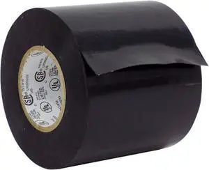 WOD EL-766AW Professional Grade Electrical Tape General Purpose Black UL/CSA listed core: 3 inch X 66 ft - Use At No More Than 600V & 176F