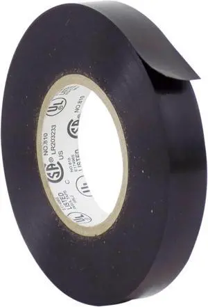 WOD EL-766AW Professional Grade Electrical Tape General Purpose Black UL/CSA listed core: 1/2 inch X 66 ft - Use At No More Than 600V & 176F