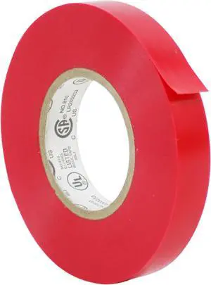 WOD EL-766AW Professional Grade Electrical Tape General Purpose Red UL/CSA listed core: 1/2 inch X 66 ft - Use At No More Than 600V & 176F