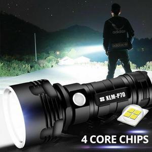 LED Flashlight USB Tactical Torch Camping Waterproof Gift set