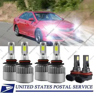 6× LED Headlight High/Low Beam+Fog Light Bulbs For Toyota Corolla 2009 2010-2014