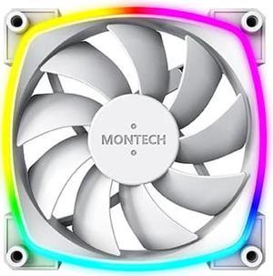 Montech AX 120 ARGB Fan  1600PWM, High-End Durability, Silent Performance, and Stunning ARGB Design (120mm, White)