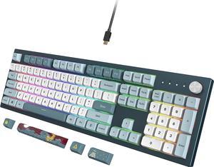 Montech MKey Mechanical Gaming Keyboard: Customizable RGB LED, Premium MDA Profile PBT Keycap, Engineered Acoustics, Hot-Swappable, Gateron G Pro 2.0 Switches, Stunning Osaka Castle Theme, Freedom