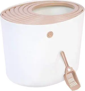 IRIS Top Entry Cat Litter Box with Cat Litter Scoop