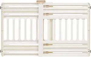 IRIS 24 to 39" Portable Expandable Pet Gate, White