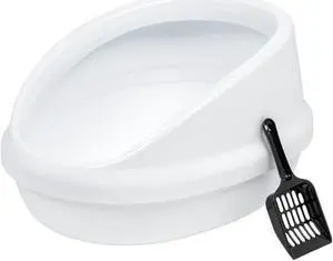 IRIS Large Shielded Litter Pan, 1Pack, White