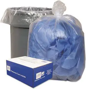 Classic Clear Clear Low-Density Can Liners 31-33gal .63 Mil 33 x 39 Clear 250