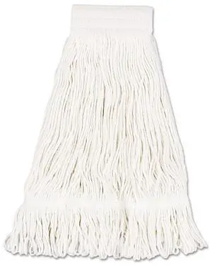 Boardwalk Loop End Rayon Mop Head Rayon Medium 14 oz White Dozen BWKSP200M14DZ