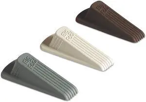 Big Foot Doorstop, No-Slip Rubber, 2.25w x 4.75d x 1.25h, Brown, 12/Pack 00985