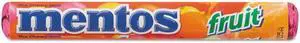 Mentos Chewy Mints, 1.32 Oz, Mixed Fruit, 15 Rolls/Box 4181