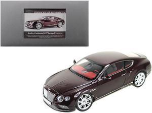 2016 Bentley Continental GT LHD Burgundy 1/18 Diecast Model Car by Paragon