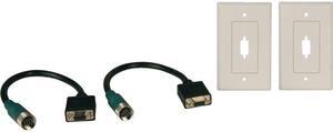 Tripp Lite EZA-VGAF-2 Easy Pull Type-A Connectors - F/F set of VGA with Faceplates