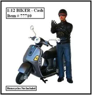 Biker Cash Figure For 1:12 Models by American Diorama