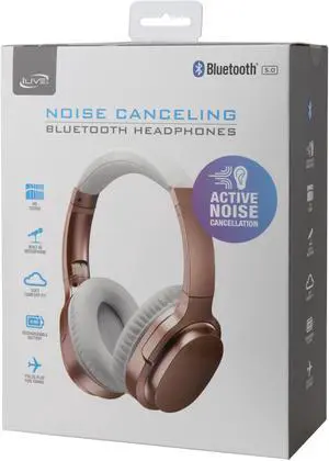 DPI Active Noise Cancellation Bluetooth Headphones - Stereo - Mini-phone (3.5mm) - Wired/Wireless - Bluetooth - 33 ft - 32 Ohm - 20 Hz - 20 kHz - Over-the-head - Binaural - Ear-cup - Noise Canceling