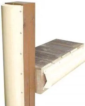 Dock Edge Piling Bumper - One End Capped - 6' - Beige