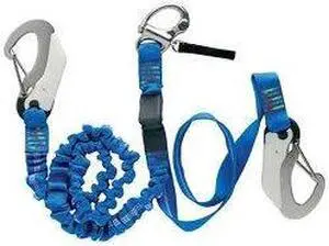 Wichard Double Releasable Elastic Tether Fixed Line w/3 Hooks