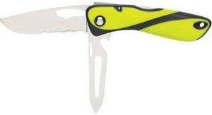 Wichard Offshore Knife - Serrated Blade - Shackler/Spike - Fluorescent