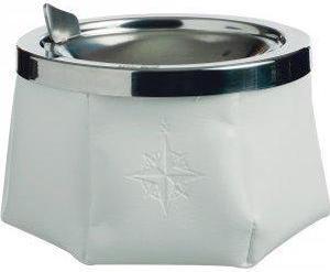 Marine Business Windproof Ashtray w/Lid - White