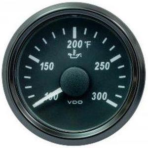VDO SingleViu 52mm (2-1/16") Oil Temp. Gauge - 300° F - 322-18 Ohm