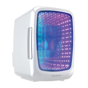 Frigidaire 6Can Retro Gaming Lightup Portable Beverage Mini Fridge White Frigidaire 6Can Retro Gaming Lightup Portable Beverage Mini Fridge White