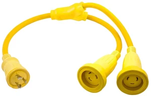 Hubbell Incorporated HBL64CM56 Y Cable 230A Male 1 30A Female Hubbell Incorporated HBL64CM56 Y Cable 230A Male 1 30A Female