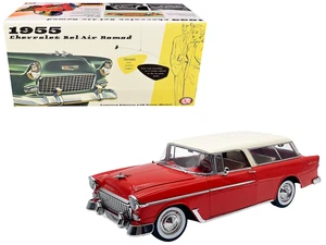 ACME 1955 Chevrolet Bel Air Nomad Red with Cream Top Limited Edition to 958 pieces Worldwide 118 Diecast Model Car by ACME ACME 1955 Chevrolet Bel Air Nomad Red with Cream Top Limited Edition to 958 pieces Worldwide 118 Diecast Model Car by ACME