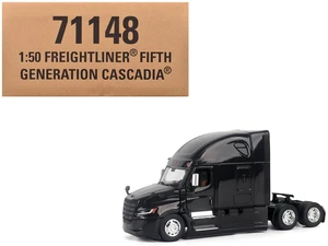 DieCast Masters 2025 Freightliner Cascadia Gen5 Sleeper Cab Truck Tractor NightShift Black Transport Series 150 Diecast Model by Diecast Masters DieCast Masters 2025 Freightliner Cascadia Gen5 Sleeper Cab Truck Tractor NightShift Black Transport Series 150 Diecast Model by Diecast Masters