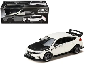HOBBY JAPAN Honda Civic Type R FL5 RHD Right Hand Drive Championship White with Carbon Hood MUGEN Group B 2025 JDM64 Series by Hobby Japan HOBBY JAPAN Honda Civic Type R FL5 RHD Right Hand Drive Championship White with Carbon Hood MUGEN Group B 2025 JDM64 Series by Hobby Japan