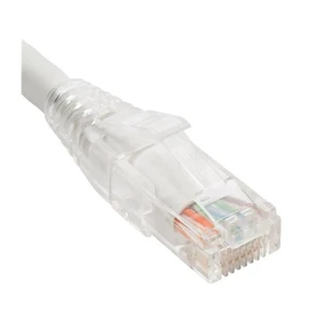 Cablesys 1 White CAT5e Patch Cord with Clear Boot Cablesys 1 White CAT5e Patch Cord with Clear Boot