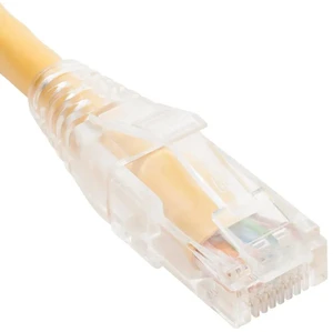 Cablesys 1 Yellow Low Profile CAT5e Patch Cord SnagFree Design Cablesys 1 Yellow Low Profile CAT5e Patch Cord SnagFree Design