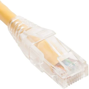 Cablesys 5 Yellow Cat6 Patch Cord with Clear Boot Cablesys 5 Yellow Cat6 Patch Cord with Clear Boot