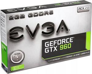 EVGA Video Card 02G-P4-2961-KR 2961 GTX 960 2GB DDR5 128Bit PCI Express DVI-I/DVI-D/HDMI/DisplayPort