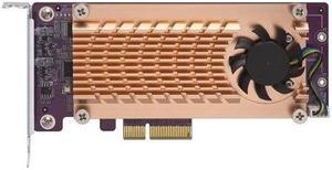 QNAP QM2-2S-220A Dual M.2 22110/2280 SATA SSD Expansion Card (PCIe Gen2 X2), Low-Profile Bracket Pre-Loaded, Low-Profile Flat and Full-Height are Bundled