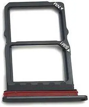 SIM Card Slot SD Card Tray Holder Adapter For Huawei P30 Micro Nano SIM Card Holder Tray Slot Holder Adapter Socket (Black)