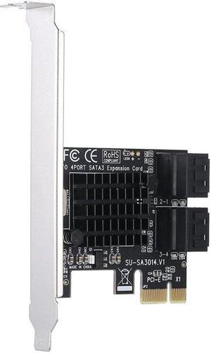 PCIE to SATA Card PCI-E Adapter PCI Express to SATA3.0 Expansion Card 4Port SATA III 6G for SSD HDD