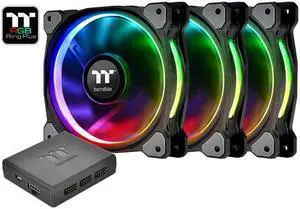 Thermaltake Riing Plus 14 LED RGB Radiator Fan TT Premium Edition Case Fan (3 Fan Pack)