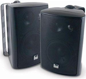 Dual 4" 3-Way Indoor/Outdoor Speakers - Black