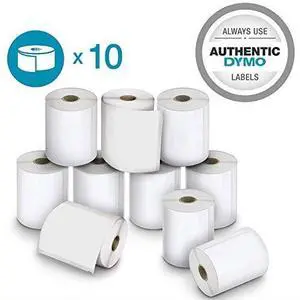 DYMO 4.00" x 6.00" White Extra-Large Shipping Permanent Self-Adhesive Label Roll - 10 / Pack