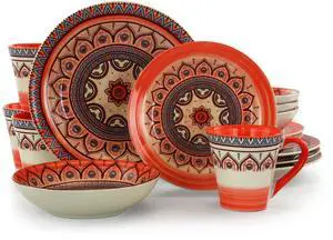 Elama Zen Rust Mozaik 16 Piece Dinnerware Set Elama Zen Rust Mozaik 16 Piece Dinnerware Set