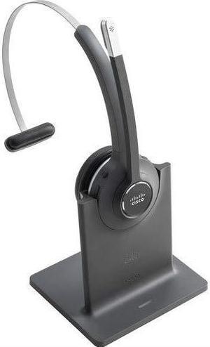 Cisco 561 Headset, Mono - Wireless - DECT 6.0 - 300 ft48 kHz - Over-the-head - Monaural - Supra-aural - Uni-directional, Electret, Condenser Microphone - Black