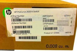 HP ProCurve J9137A 8-Port PoE Network Switch 2520-8 w/ Ears + Adapter