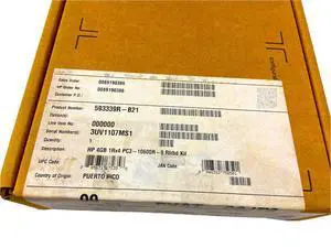 Factory Sealed Renew HP 4GB DDR3 SDRAM ECC Memory Module 595424-001 (593339-B21) Factory Sealed Renew HP 4GB DDR3 SDRAM ECC Memory Module 595424-001 (593339-B21)