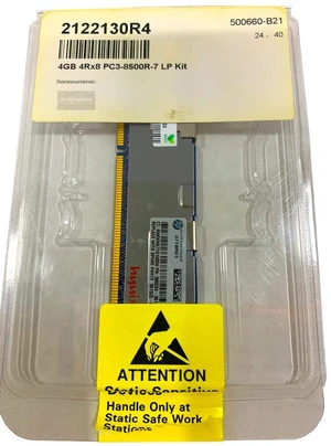 HP 1RX4GB PC3-8500 DDR3 - 4 GB (1 x 4 GB) - DDR3 SDRAM (500660-B21) HP 1RX4GB PC3-8500 DDR3 - 4 GB (1 x 4 GB) - DDR3 SDRAM (500660-B21)