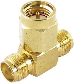 2015 SMA Male to Two SMA Female Triple T RF Adapter Connector 3 Way Splitter New