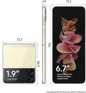 Samsung Galaxy Z Flip 3 5G International Version (Cream) Factory Unlocked Smartphone Cream