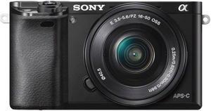 Sony Alpha a6000 Mirrorless Digital Camera 24.3MP SLR Camera with 3.0-Inch LCD (Black) w/16-50mm Power Zoom Lens